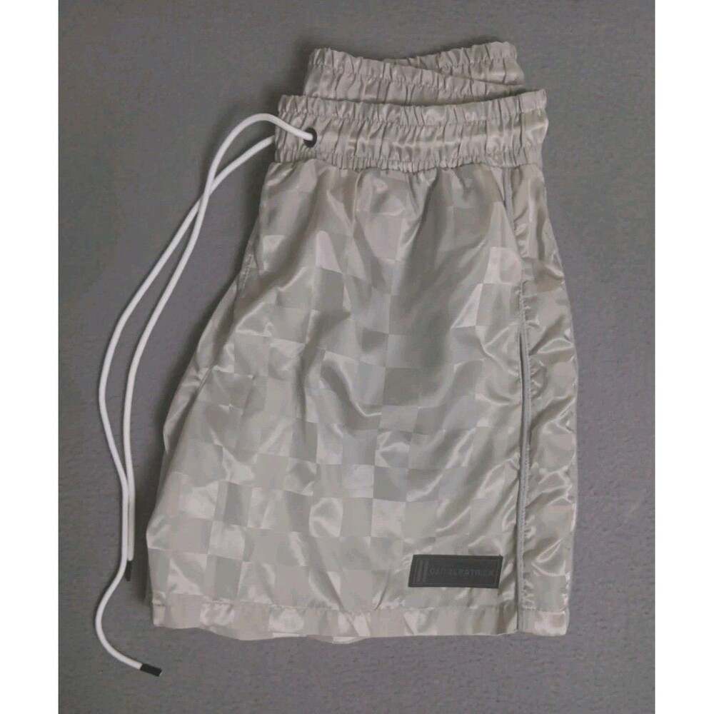 Daniel Patrick Venice Trunk Drawstring Shorts Medium Silver Metallic  NWOT